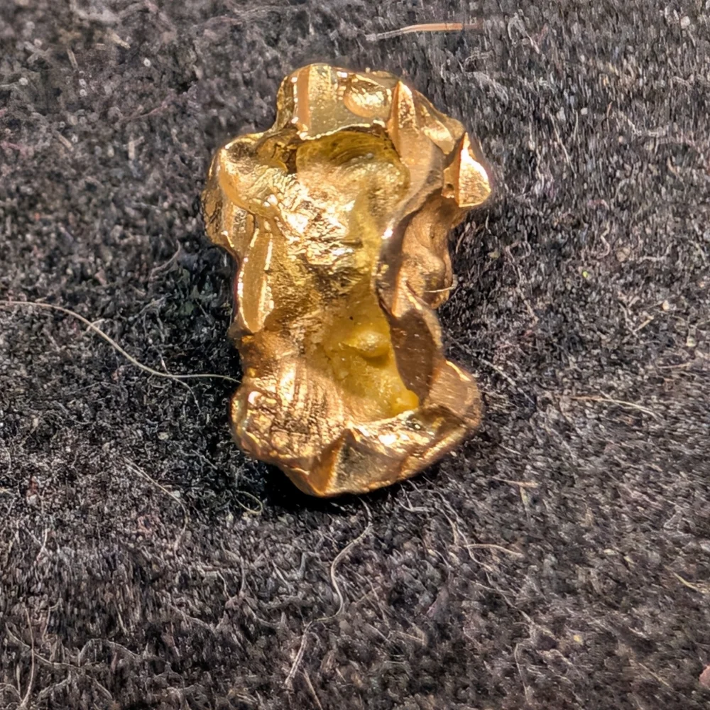14k Gold Nugget Pendant - Picture 2 of 7